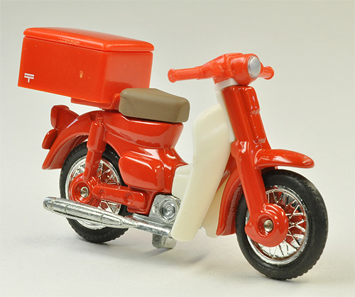 スーパーカブのミニカー図鑑 オリジナルトミカ 郵便車コレクション4 Honda リトルカブ配達用バイク