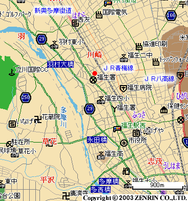 千佛地蔵堂周辺の広域地図